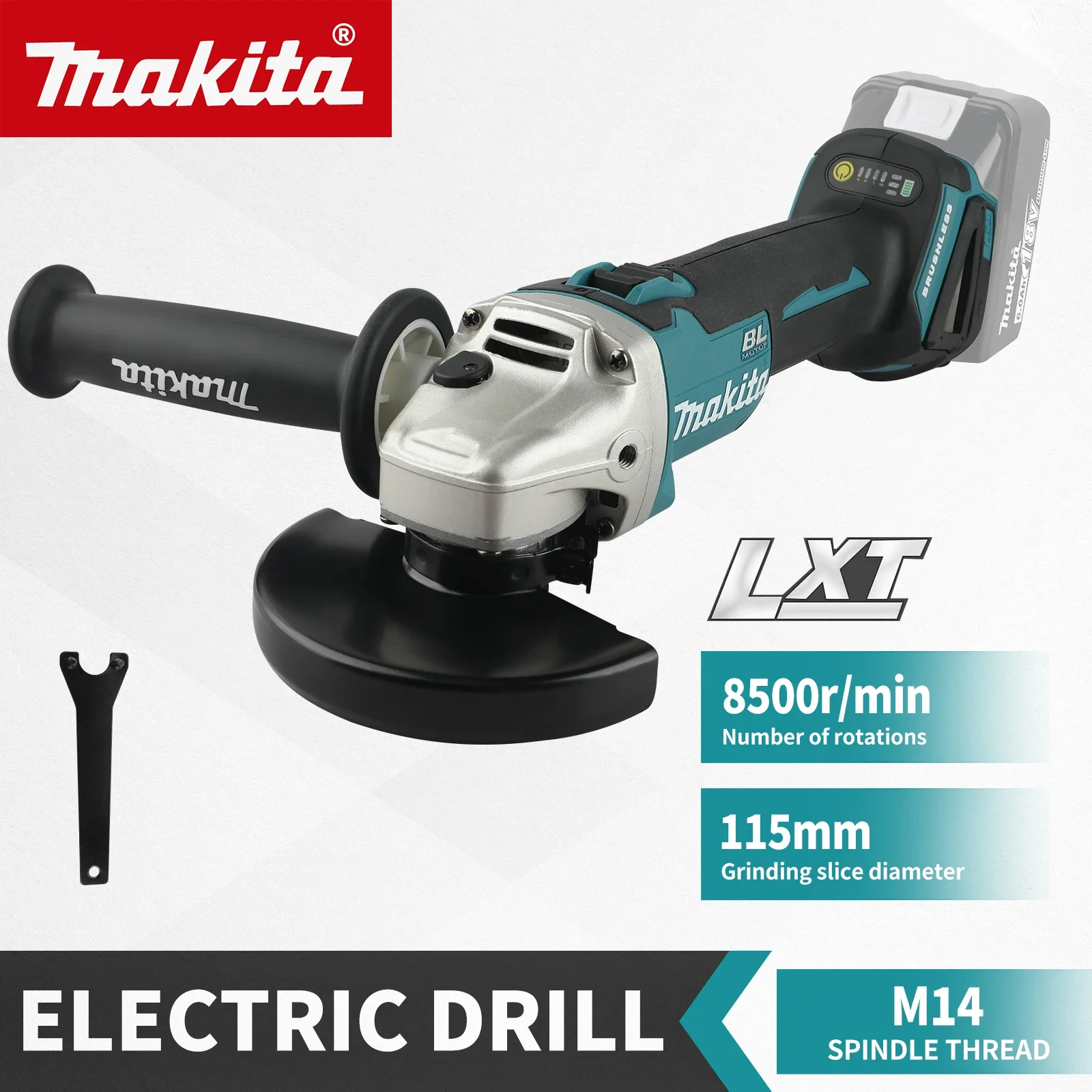Brushless Angle Grinder Battery Powered - Brushless Lithium Electric Angle Grinder DGA454
