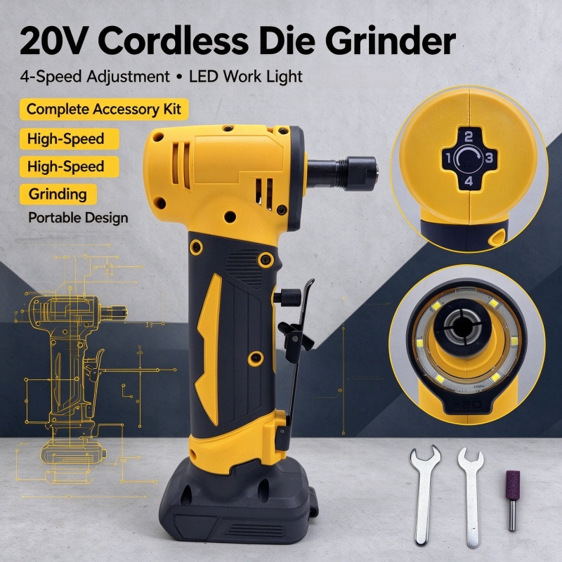 Electric Right Angle Die Grind - Brushless Angle Grinder Battery Powered recension och pris