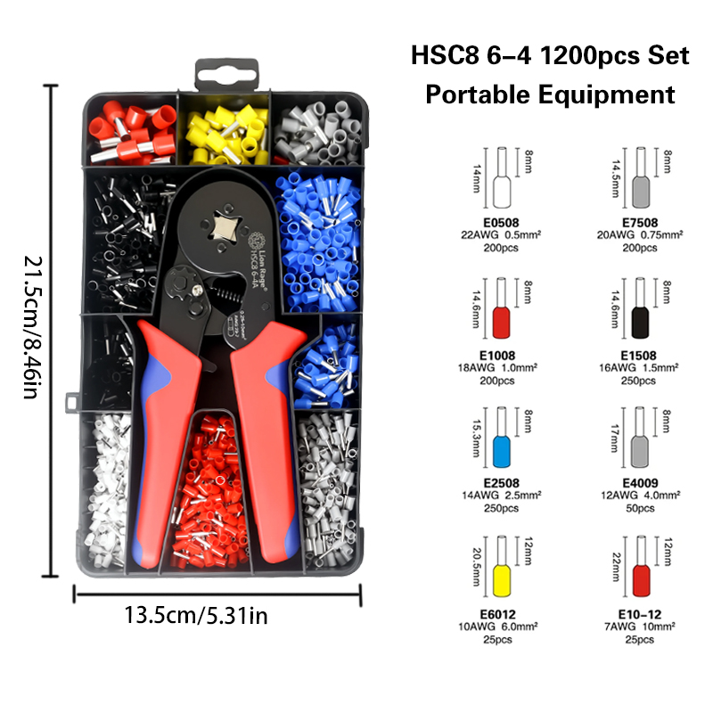 HSC8 6-4 Ferrule Crimping Tool - Automatic Wire Stripper Cutter recension och pris