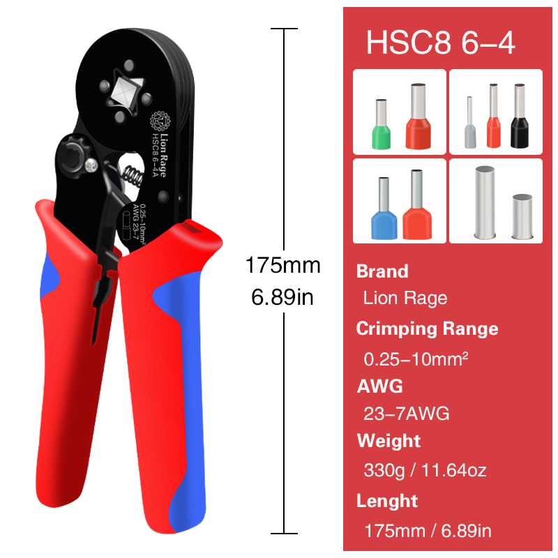 HSC8 6-4 Ferrule Crimping Tool - Automatic Wire Stripper Cutter recension och pris