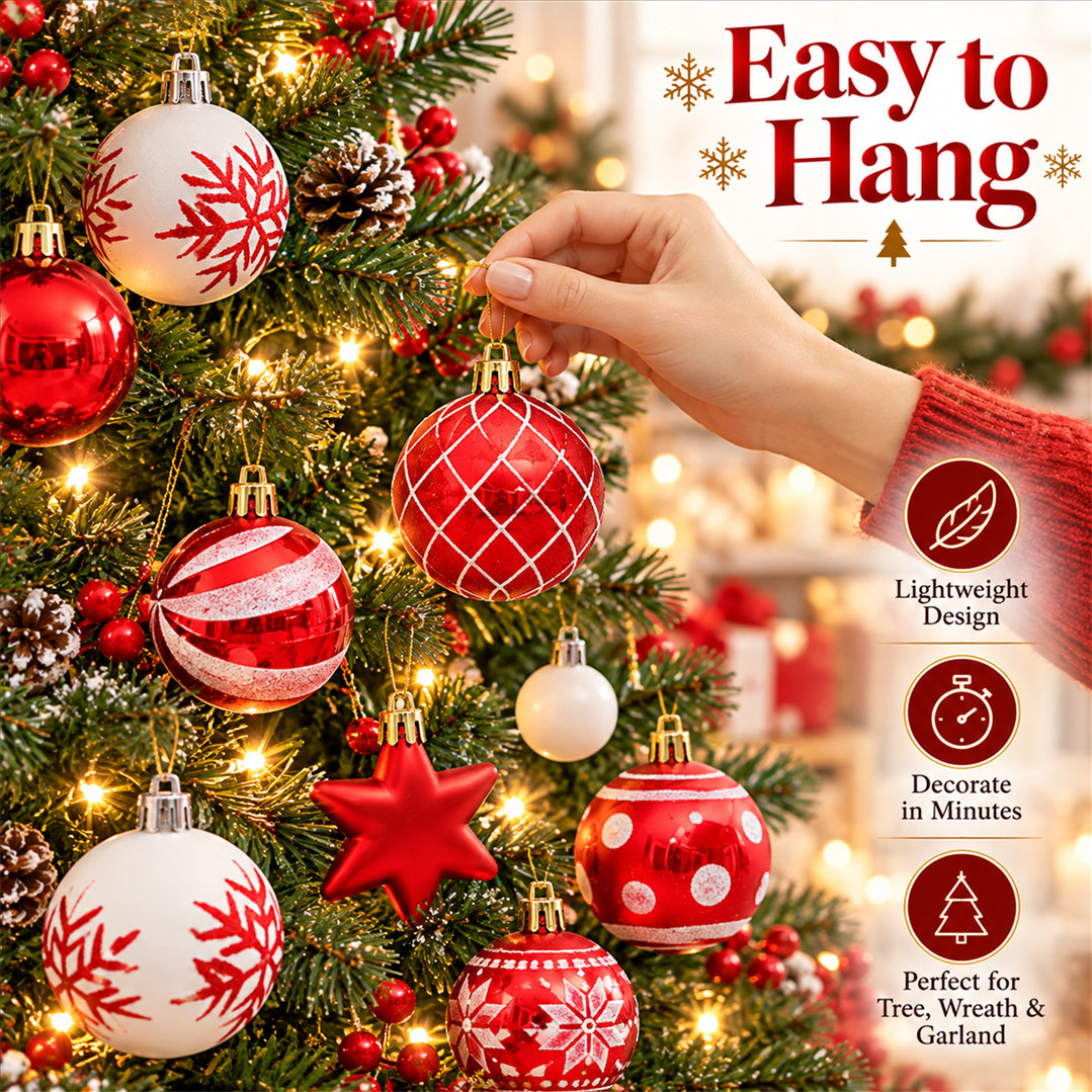 42 Pcs Christmas Ball Ornament - Garden Tools recension och pris