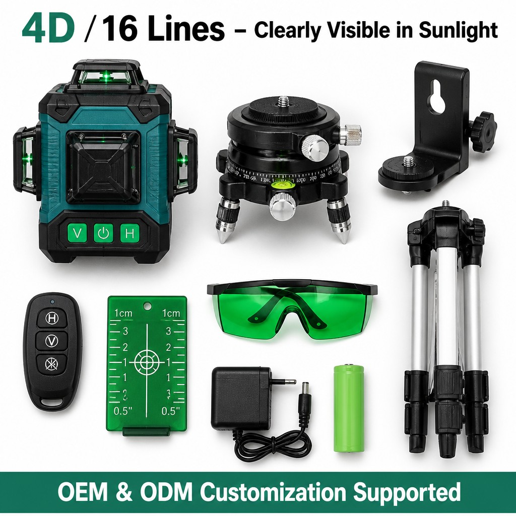 4D 16-Line Green Laser Level,  - Laser Level 16 Lines 4D Green recension och pris