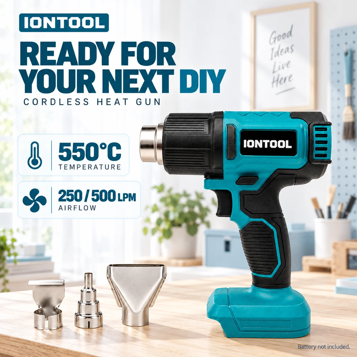 IONTOOL 550℃ Dual-Speed Compac - Cordless Heat Gun For Shrink Tubing recension och pris