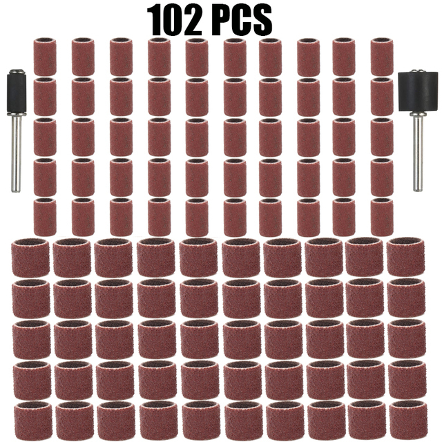 11/102pcs Sanding Drum Kit Gri - Cordless Rotary Tool Kit Accessories recension och pris