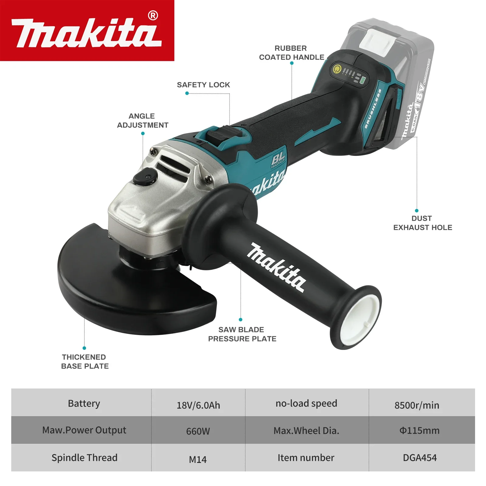 Brushless Lithium Electric Ang - Brushless Angle Grinder Battery Powered recension och pris