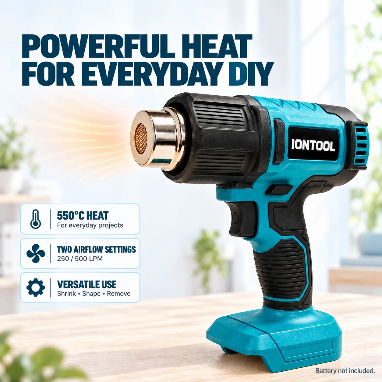 IONTOOL Cordless Heat Gun 550℃ - Cordless Heat Gun For Shrink Tubing recension och pris