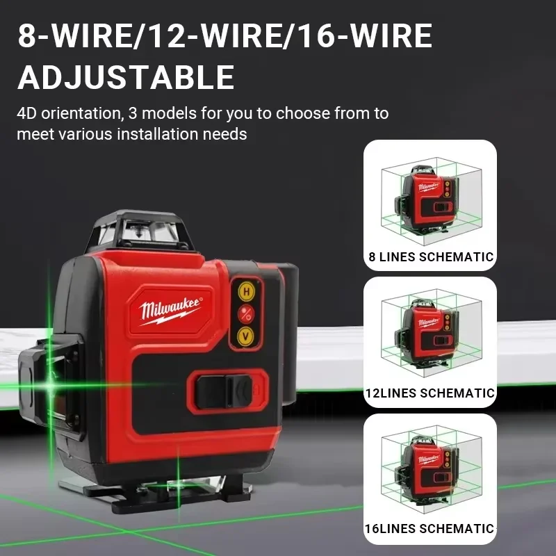 Genuine Milwaukee 4d 16 Line L - Laser Level 16 Lines 4D Green recension och pris