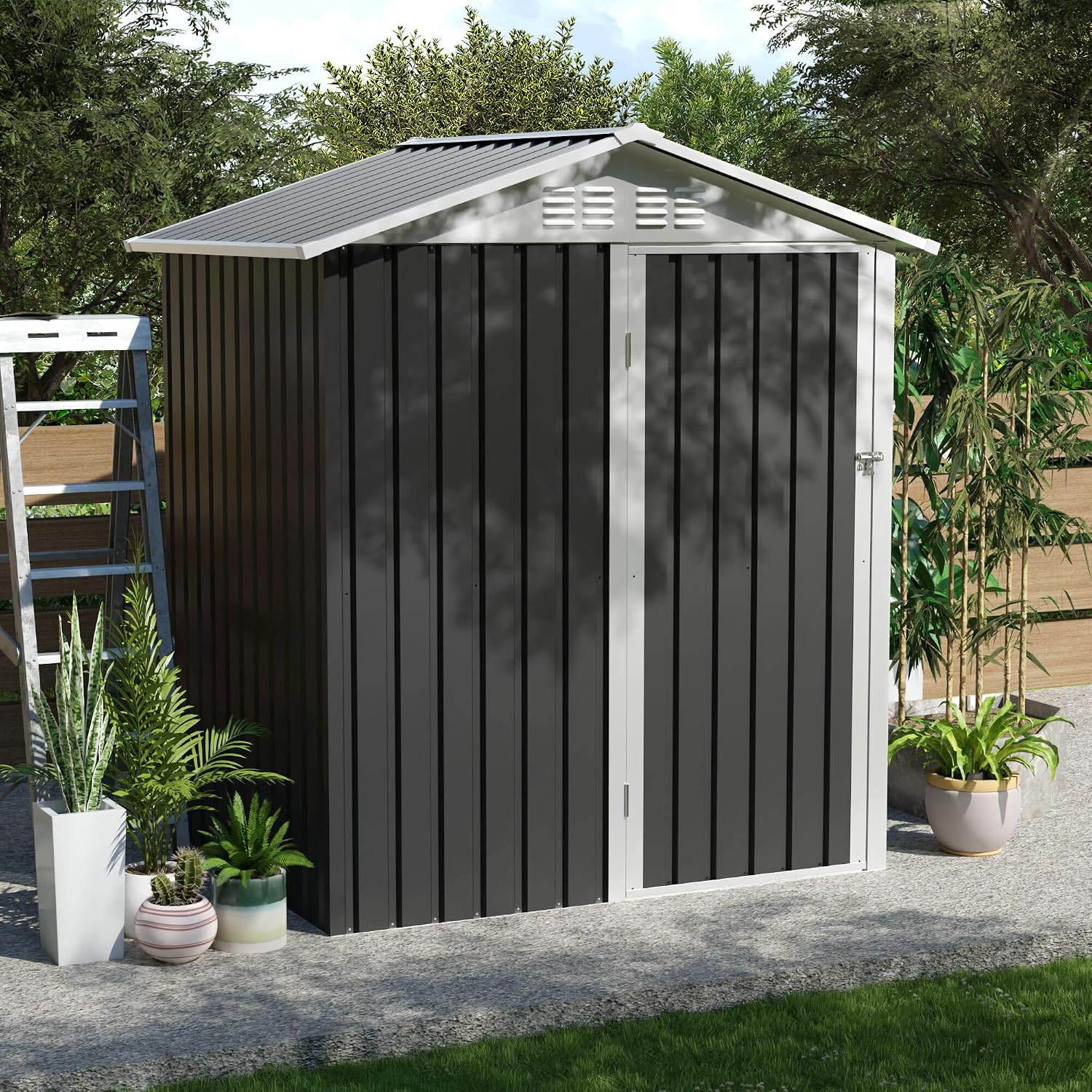 Metal Outdoor Storage Shed 5.4 - Garden Tools recension och pris