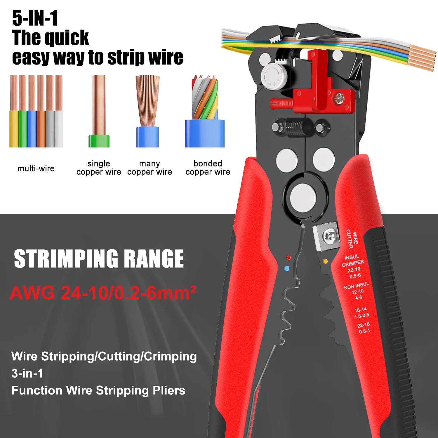 HS-D1 Self-Adjusting Wire Stri - Automatic Wire Stripper Cutter recension och pris
